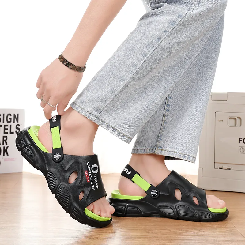 NANJIREN EVA Graffiti Slip Resistant Abrasion Resistant Cushioning Slide Slippers Men's-12