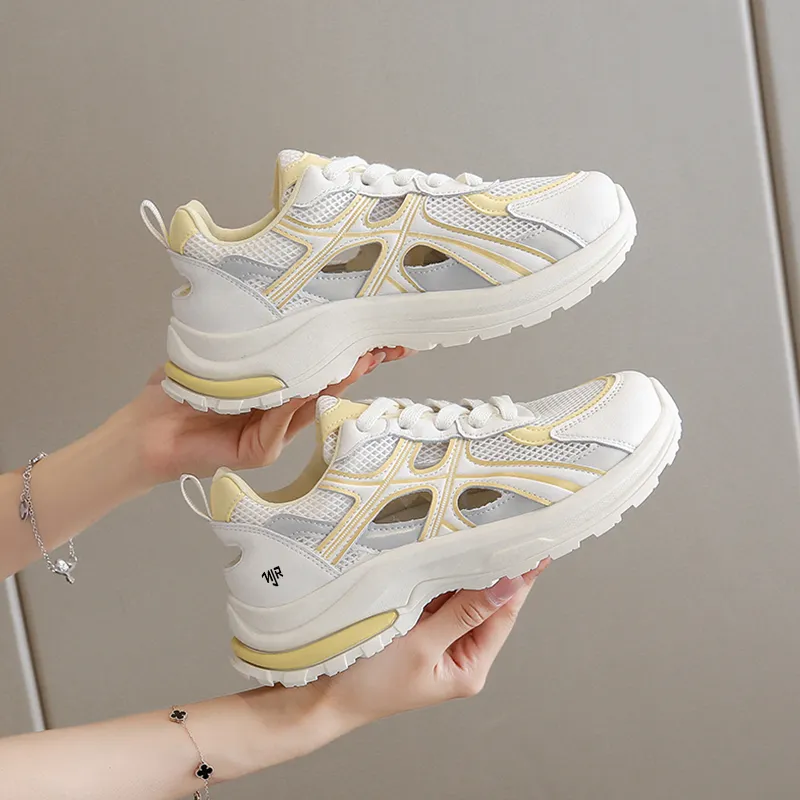 NANJIREN Abrasion Resistant Coverage Support Lightweight Low Top Chunky Sneakers Women's-6