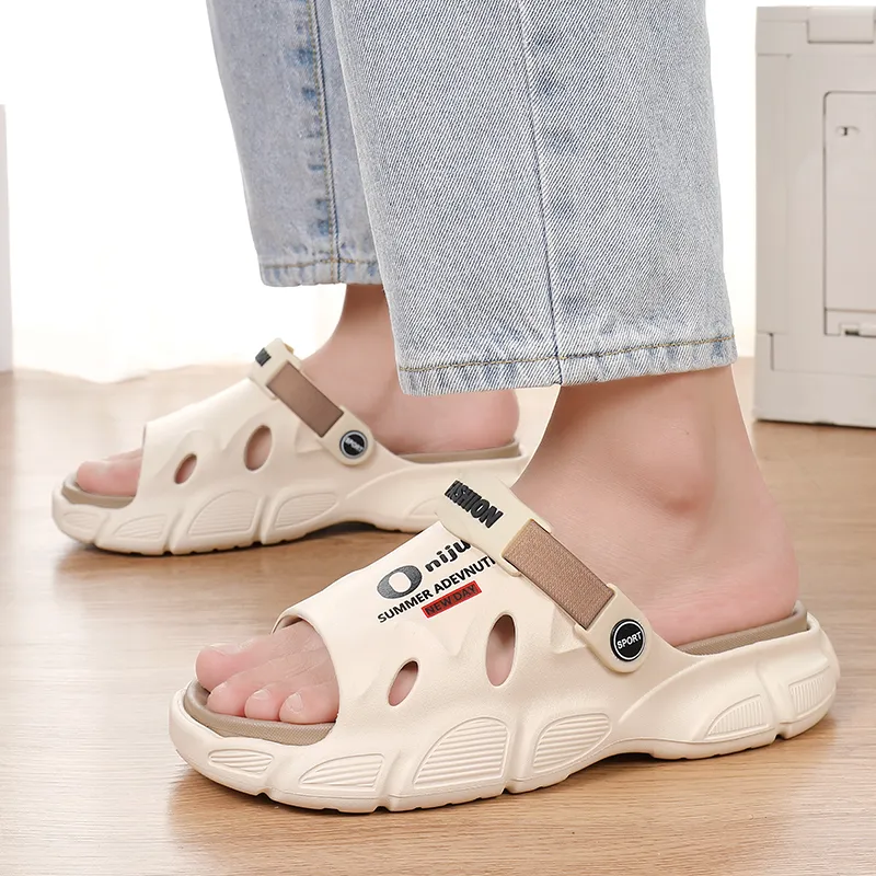 NANJIREN EVA Graffiti Slip Resistant Abrasion Resistant Cushioning Slide Slippers Men's-18