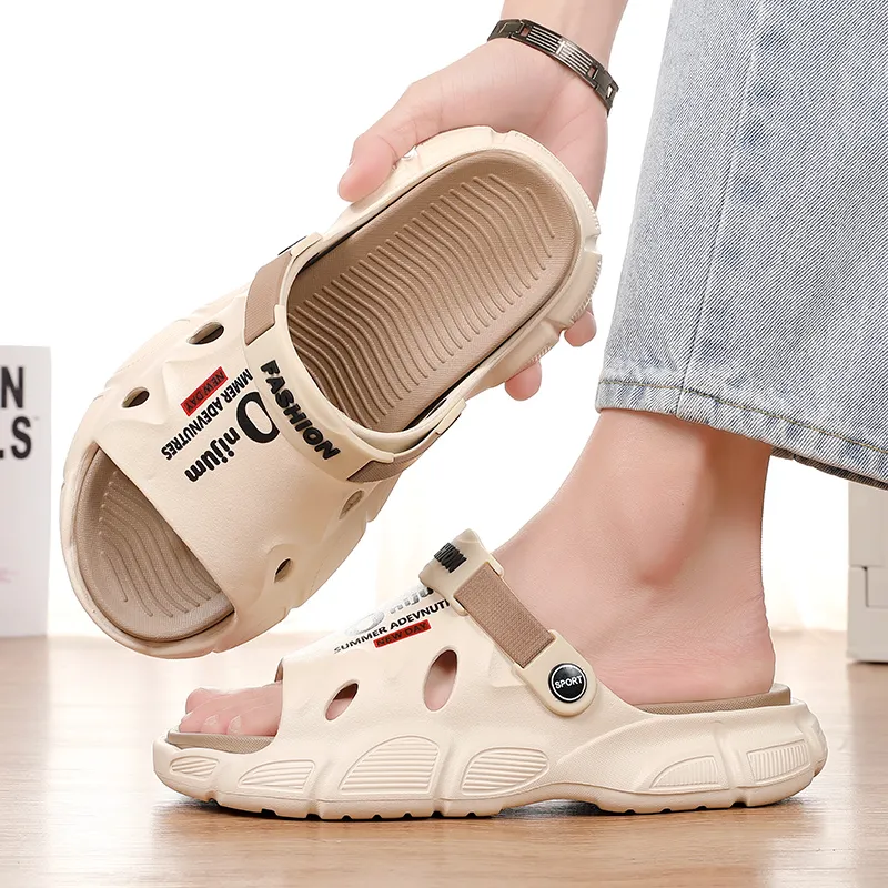 NANJIREN EVA Graffiti Slip Resistant Abrasion Resistant Cushioning Slide Slippers Men's-19