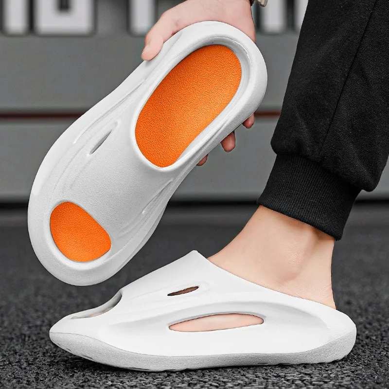 NANJIREN Slip Resistant Abrasion Resistant Slide Slippers Men's-3