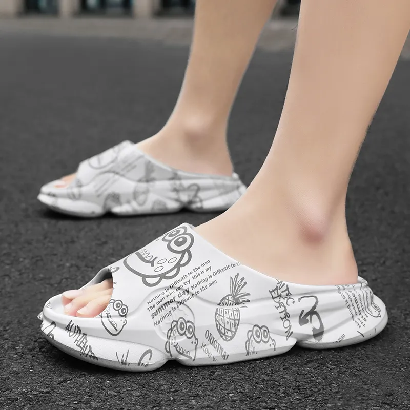 NANJIREN EVA Graffiti Slip Resistant Abrasion Resistant Cushioning Slide Slippers Men's-10
