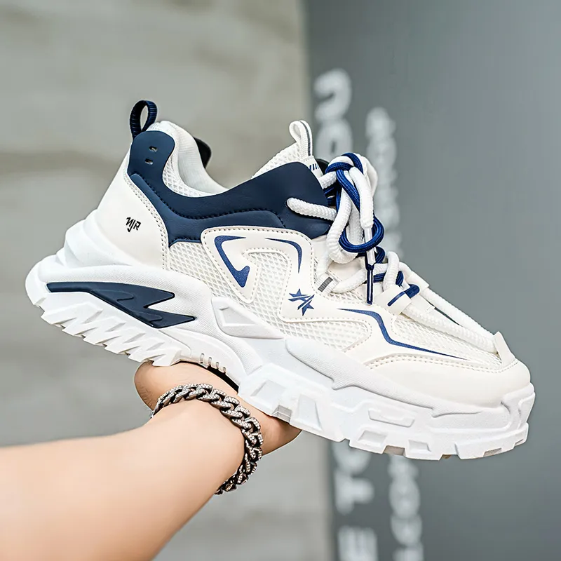 NANJIREN Cushioning Anti-Slip Wear-Resistant Breathable Height Increasing Low-Top Chunky Sneakers Men's-11