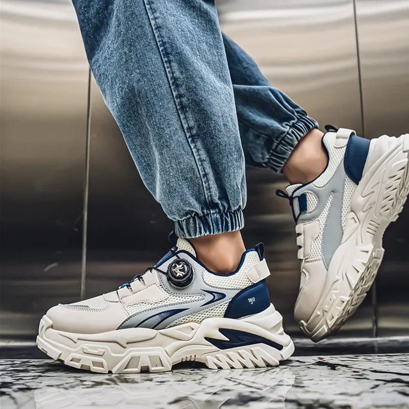 NANJIREN Cushioning Anti Slip And Wear Resistant Support Height Increasing Low Top Chunky Sneakers Men's-2