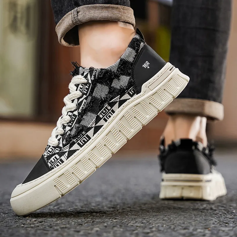 NANJIREN Slip Resistant, Abrasion Resistant, Breathable, Height Increasing Low Top Skateboard Shoes Men's-11