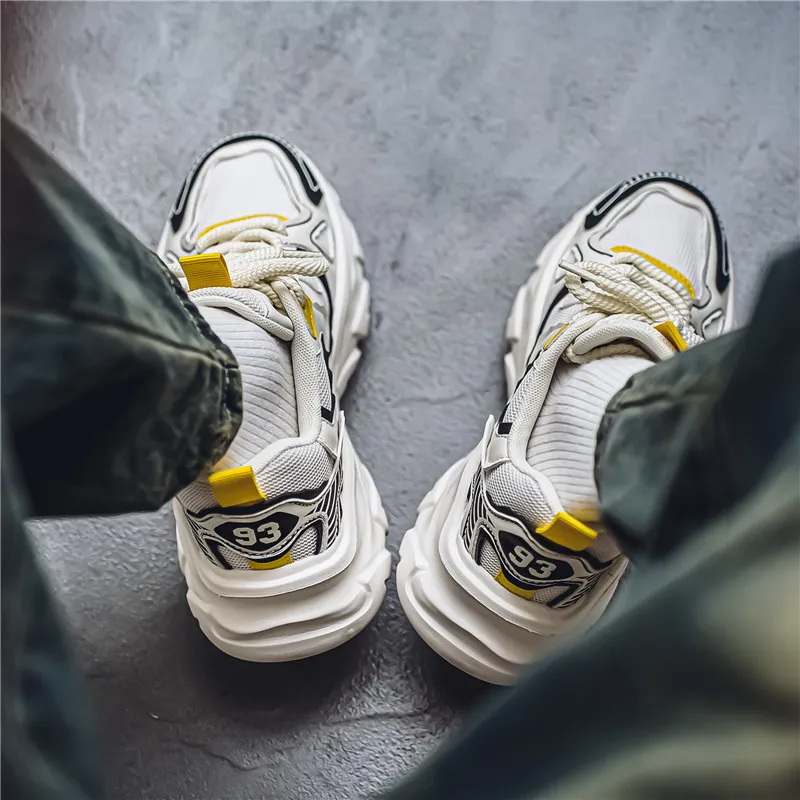 NANJIREN Cushioning Height Increasing Wear-Resistant Breathable Slip-Resistant Low-Top Chunky Sneakers Men's-6