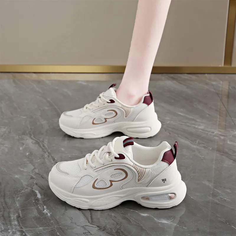 NANJIREN Cushioning, Slip Resistant, Abrasion Resistant, Coverage, Support, Lightweight Low Top Chunky Sneakers Women's-2