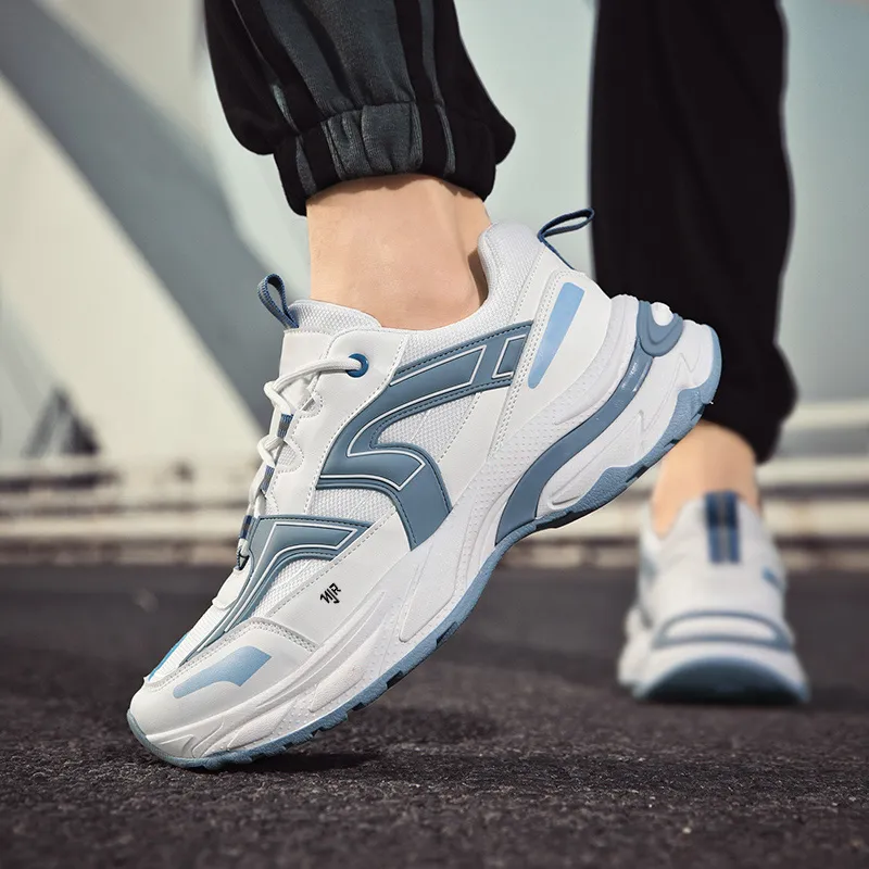 NANJIREN Cushioning Height Increasing Support Abrasion Resistant Slip Resistant Low Top Chunky Sneakers Men's-5