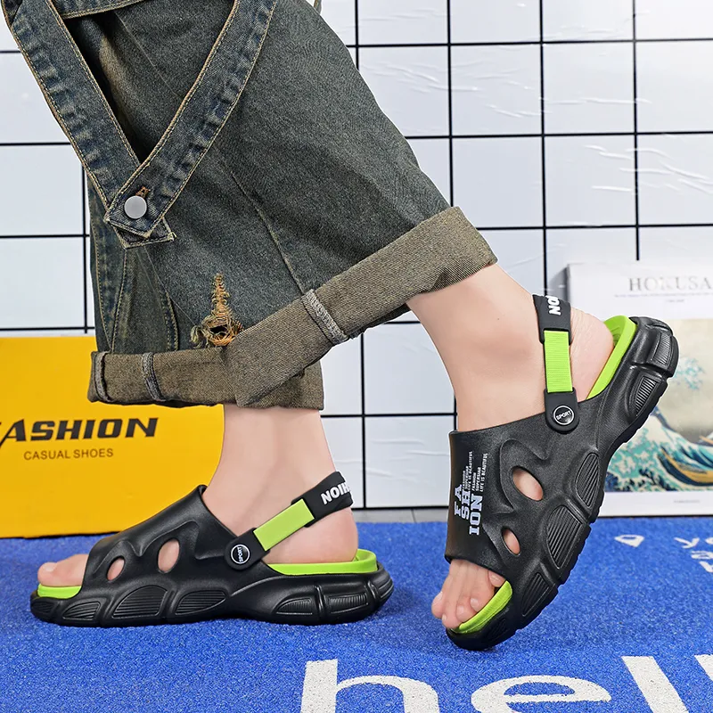 NANJIREN EVA Graffiti Slip Resistant Abrasion Resistant Cushioning Slide Slippers Men's-14