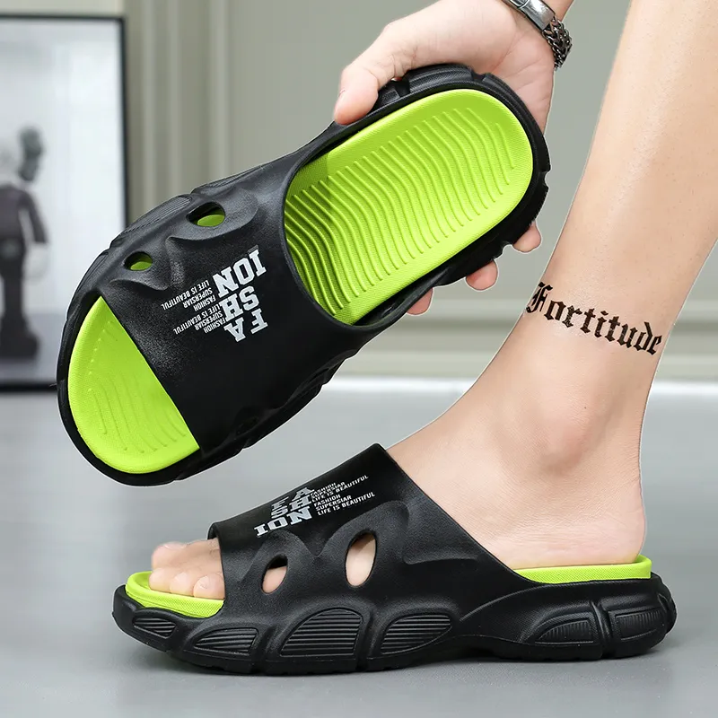 NANJIREN EVA Graffiti Slip Resistant Abrasion Resistant Cushioning Slide Slippers Men's-13