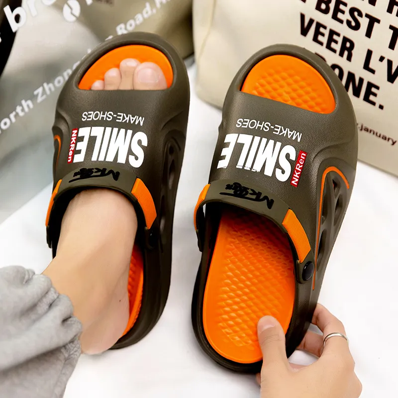 NANJIREN Beach Sandals Men Khaki/Matcha Green-9