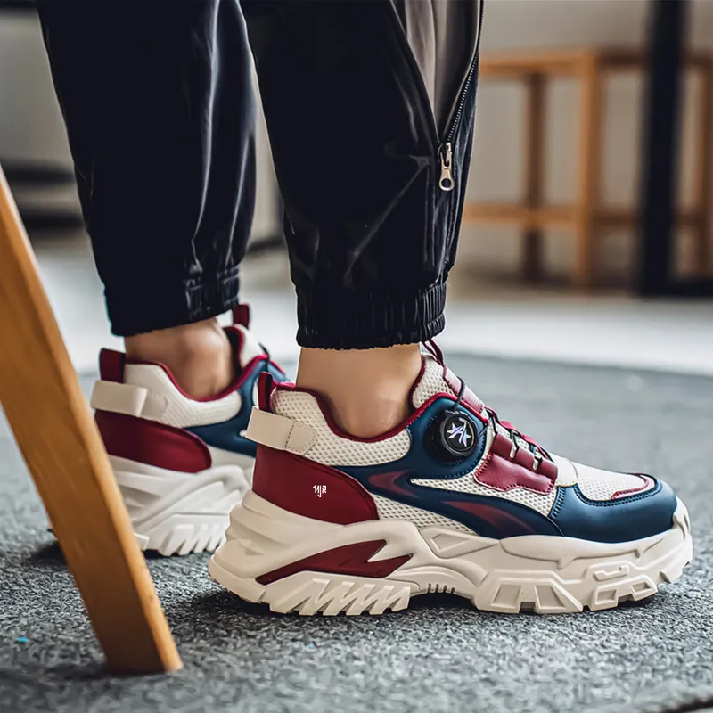 NANJIREN Cushioning Anti Slip And Wear Resistant Support Height Increasing Low Top Chunky Sneakers Men's-10