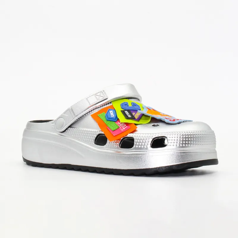 NANJIREN Clogs Unisex Full Silver-3