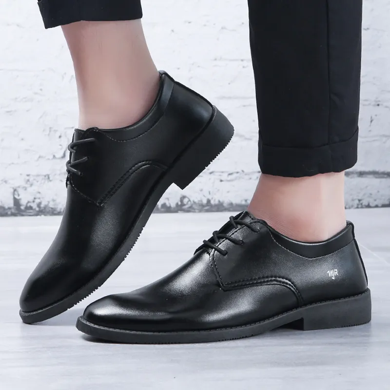 NANJIREN Dress Shoes Men Low Top Brown-1