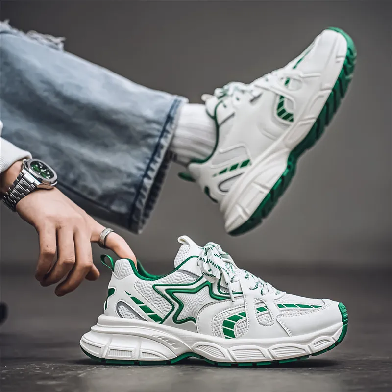 NANJIREN Cushioning, Slip Resistant, Abrasion Resistant, Height Increasing Low Top Chunky Sneakers Men's-11