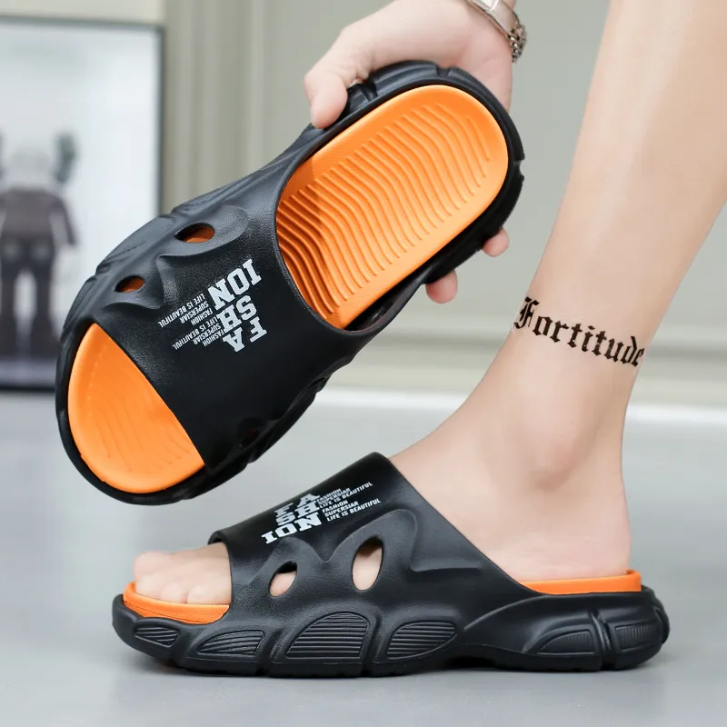 NANJIREN EVA Graffiti Slip Resistant Abrasion Resistant Cushioning Slide Slippers Men's-8