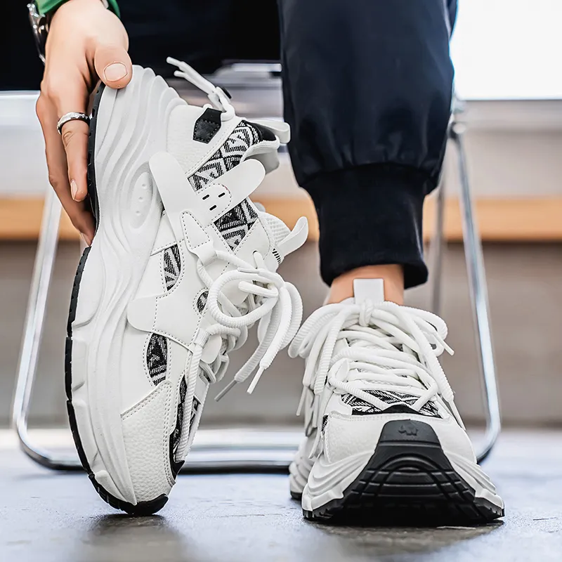 NANJIREN Cushioning Coverage Height Increasing Wear Resistant Breathable Slip Resistant Low Top Chunky Sneakers Men's-10