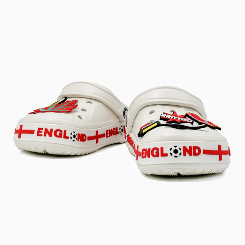 NANJIREN Clogs Men's England White Red-6