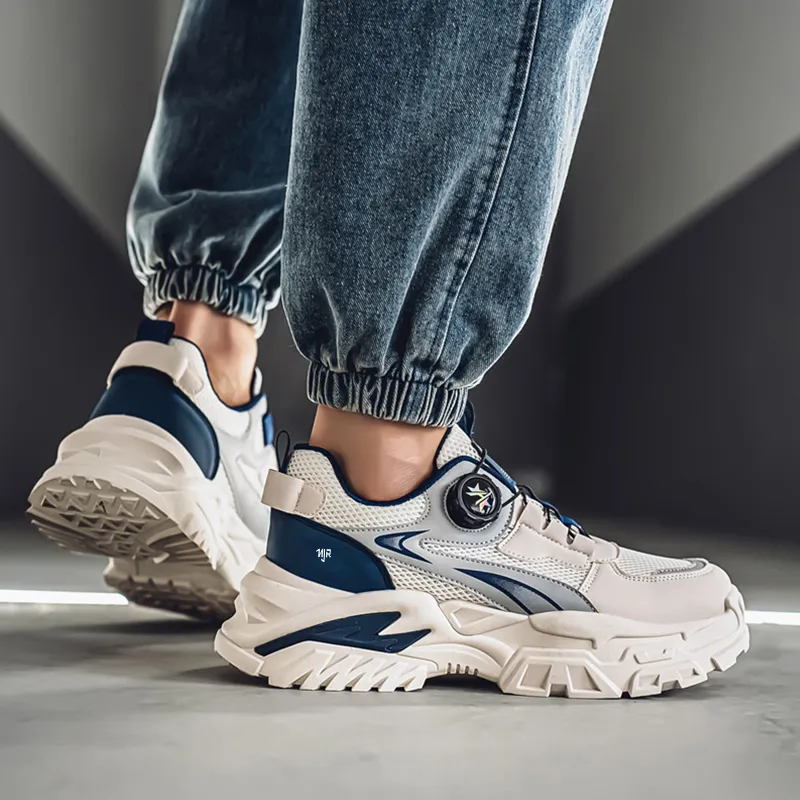 NANJIREN Cushioning Anti Slip And Wear Resistant Support Height Increasing Low Top Chunky Sneakers Men's-3