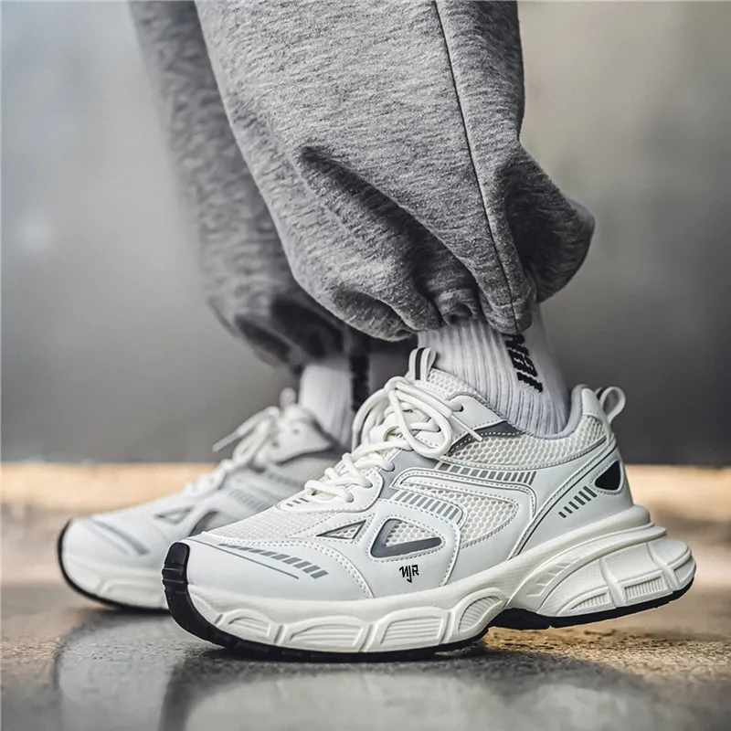 NANJIREN Wear resistant Lightweight Breathable And Non slip. Low Top Chunky Sneakers Men's-2