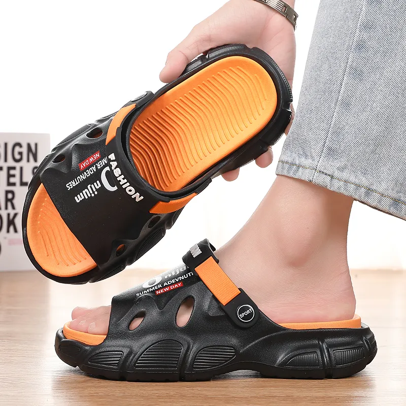 NANJIREN EVA Graffiti Slip Resistant Abrasion Resistant Cushioning Slide Slippers Men's-8