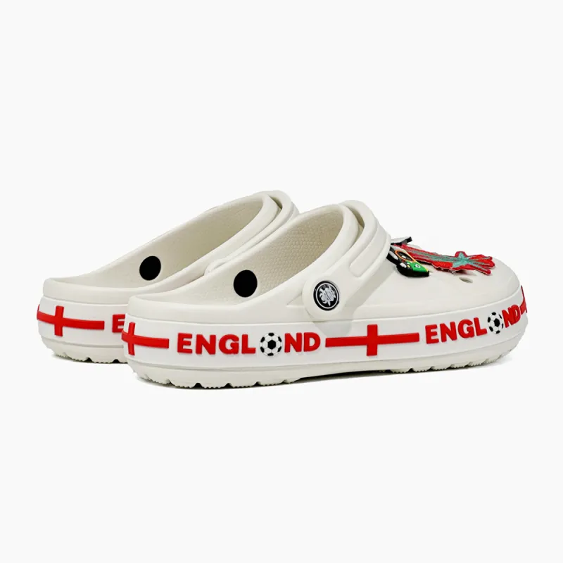 NANJIREN Clogs Men's England White Red-4
