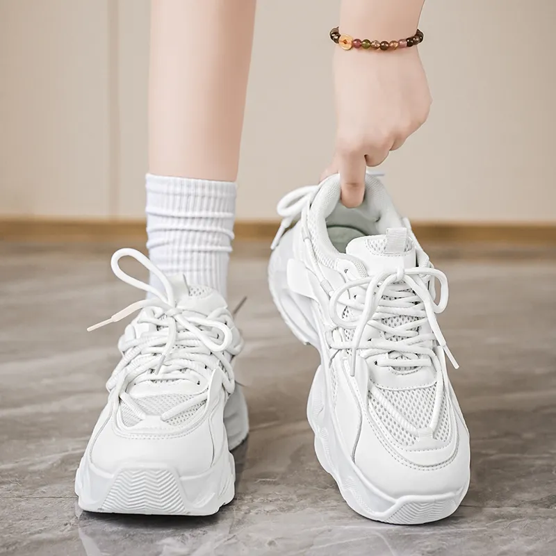 NANJIREN Cushioning, Slip Resistant, Abrasion Resistant, Lightweight Coverage Low Top Chunky Sneakers Women's-7