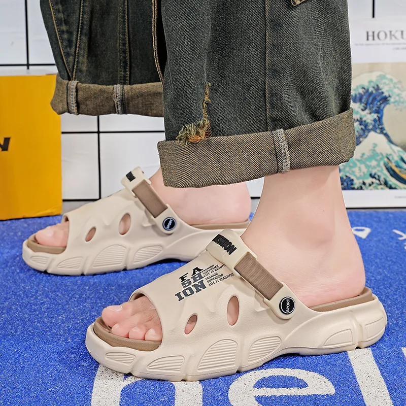 NANJIREN EVA Graffiti Slip Resistant Abrasion Resistant Cushioning Slide Slippers Men's-17