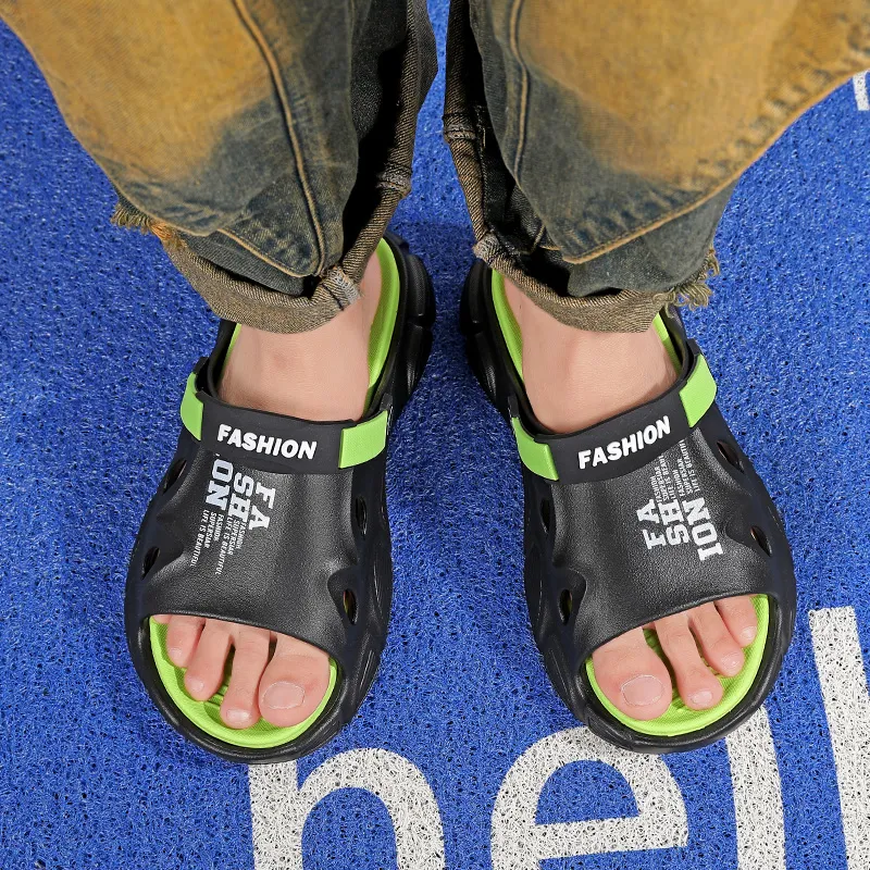 NANJIREN EVA Graffiti Slip Resistant Abrasion Resistant Cushioning Slide Slippers Men's-13