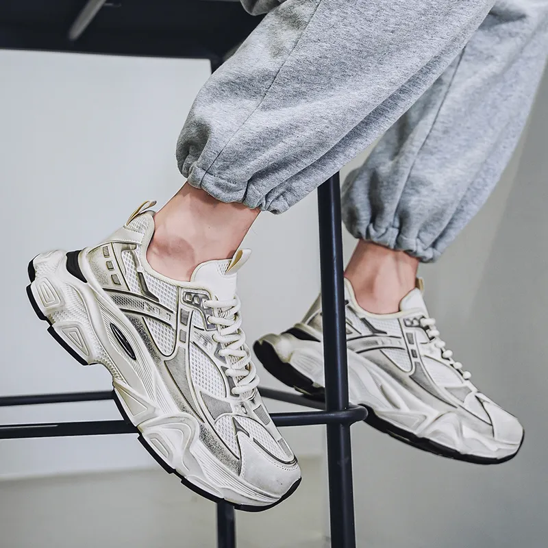 NANJIREN Cushioning Anti Slip And Wear Resistant Height Increasing Low Top Chunky Sneakers Men's-7