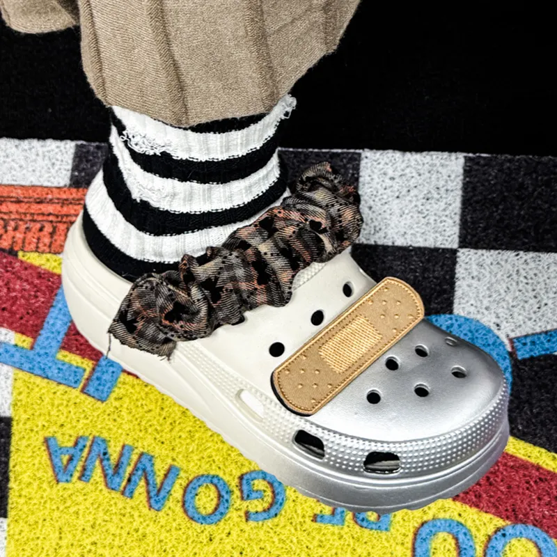 NANJIREN Clogs Unisex Beige Semi Silver-5