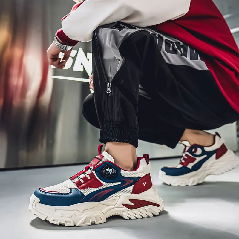 NANJIREN Cushioning Anti Slip And Wear Resistant Support Height Increasing Low Top Chunky Sneakers Men's-11