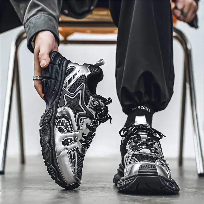 NANJIREN Cushioning, Slip Resistant, Abrasion Resistant, Height Increasing Low Top Chunky Sneakers Men's-17