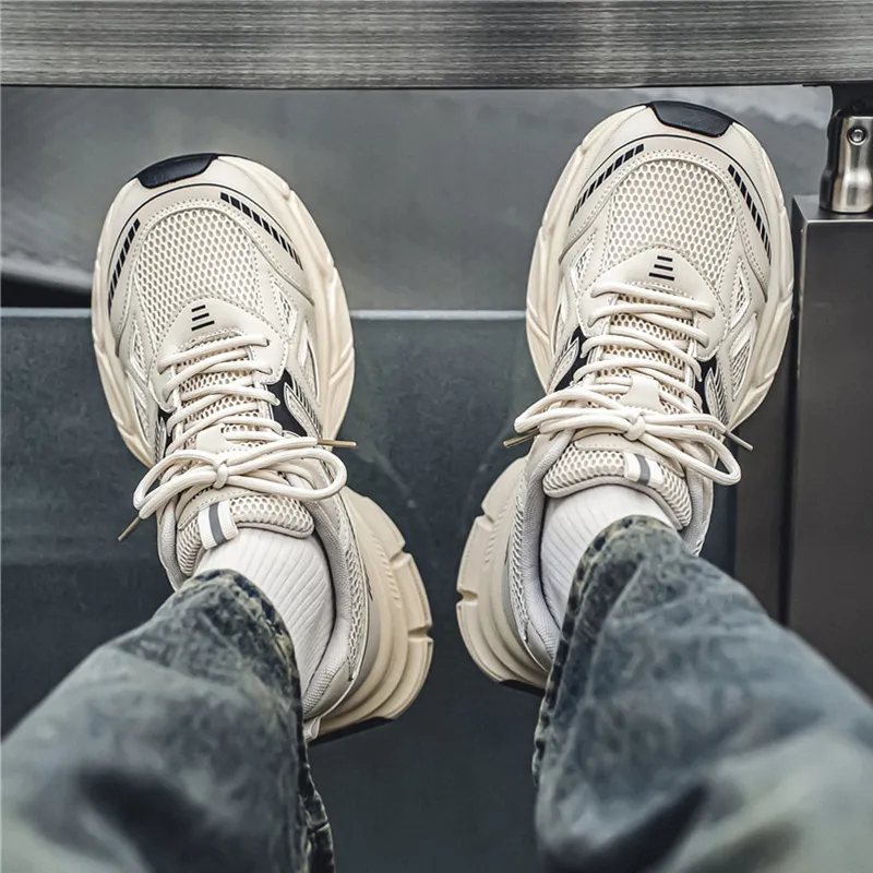 NANJIREN Wear resistant Lightweight Breathable And Non slip. Low Top Chunky Sneakers Men's-10