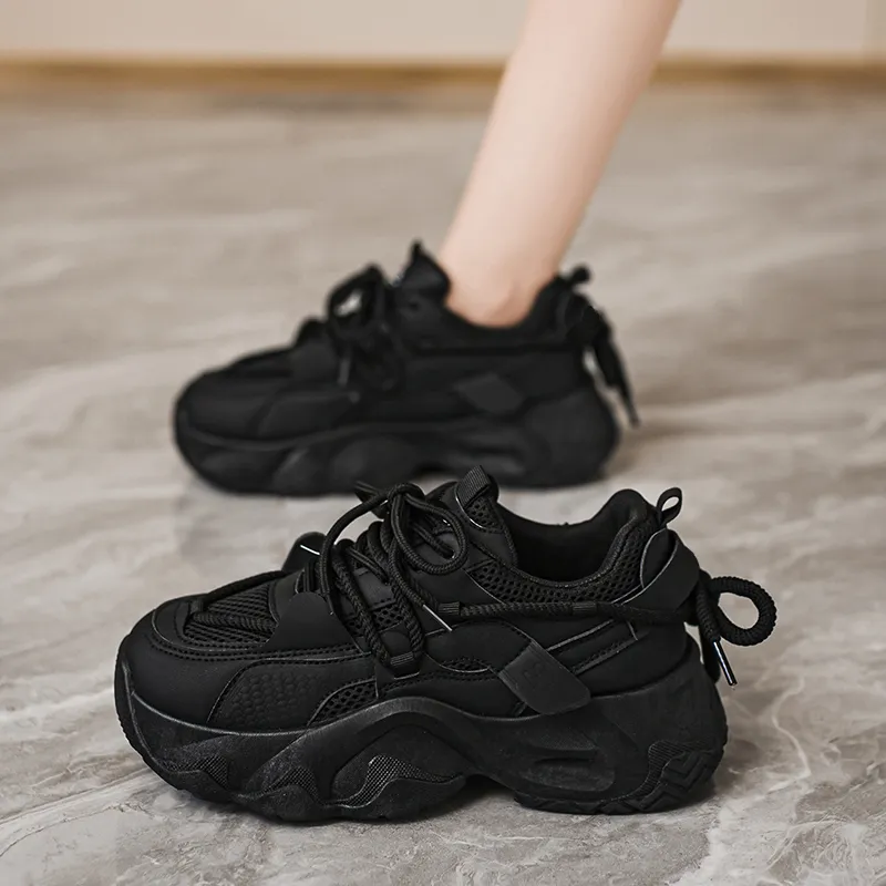 NANJIREN Cushioning, Slip Resistant, Abrasion Resistant, Lightweight Coverage Low Top Chunky Sneakers Women's-2