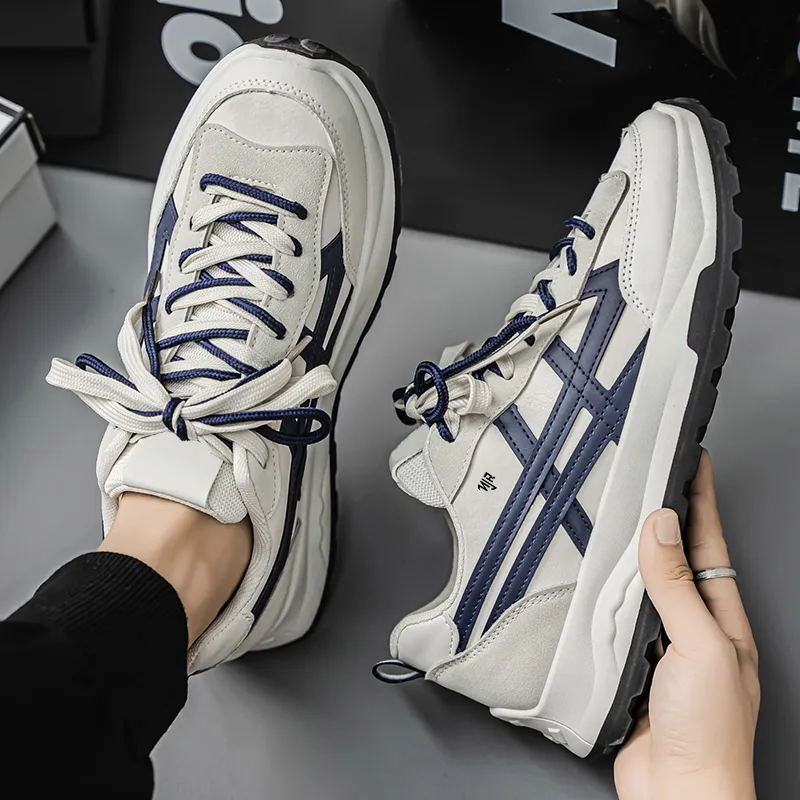 NANJIREN Cushioning, Slip Resistant, Abrasion Resistant, Coverage, Support, Lightweight Low Top Chunky Sneakers Men's-2
