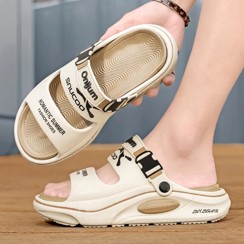 NANJIREN EVA Graffiti Slip Resistant Abrasion Resistant Cushioning Slide Slippers Unisex-17