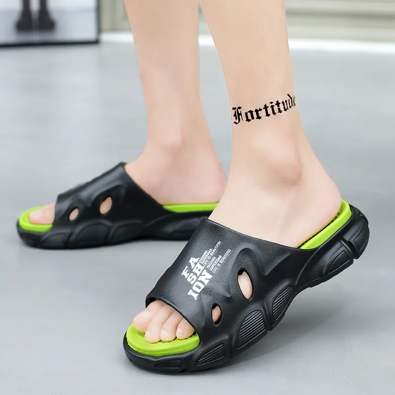 NANJIREN EVA Graffiti Slip Resistant Abrasion Resistant Cushioning Slide Slippers Men's-14