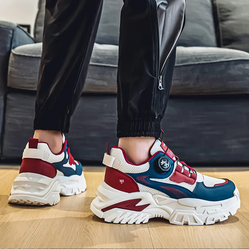 NANJIREN Cushioning Anti Slip And Wear Resistant Support Height Increasing Low Top Chunky Sneakers Men's-9