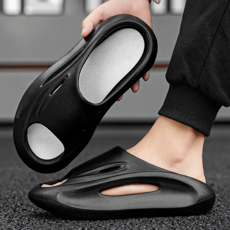 NANJIREN Slip Resistant Abrasion Resistant Slide Slippers Men's-19