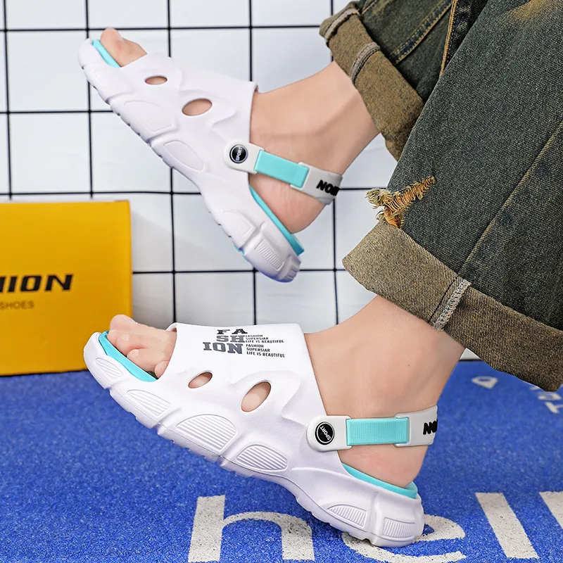 NANJIREN EVA Graffiti Slip Resistant Abrasion Resistant Cushioning Slide Slippers Men's-4