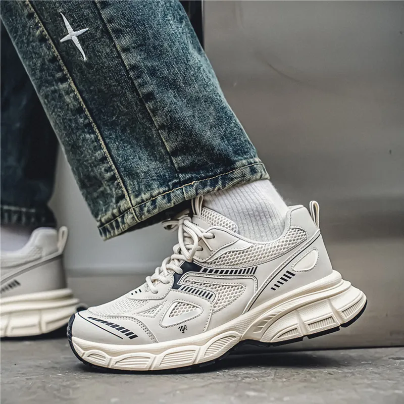 NANJIREN Wear resistant Lightweight Breathable And Non slip. Low Top Chunky Sneakers Men's-9