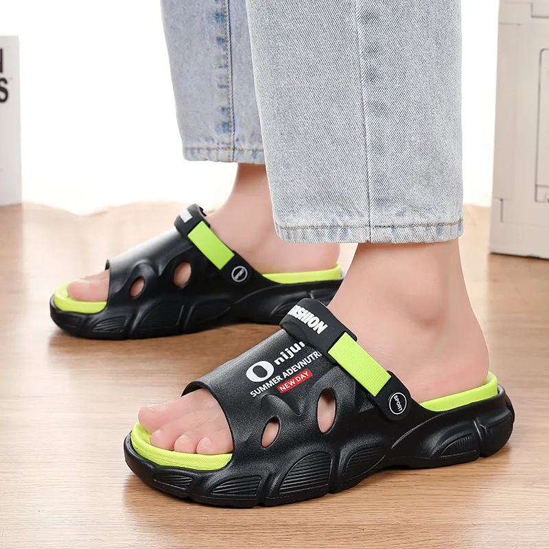 NANJIREN EVA Graffiti Slip Resistant Abrasion Resistant Cushioning Slide Slippers Men's-14