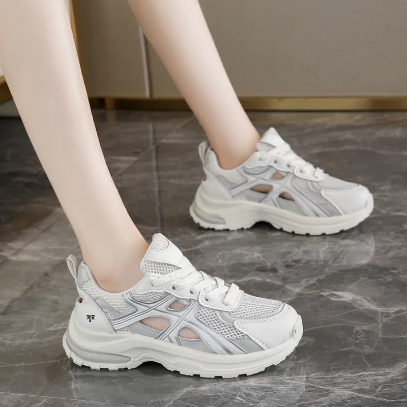NANJIREN Abrasion Resistant Coverage Support Lightweight Low Top Chunky Sneakers Women's-2