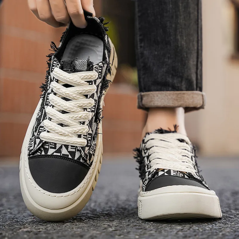 NANJIREN Slip Resistant, Abrasion Resistant, Breathable, Height Increasing Low Top Skateboard Shoes Men's-9