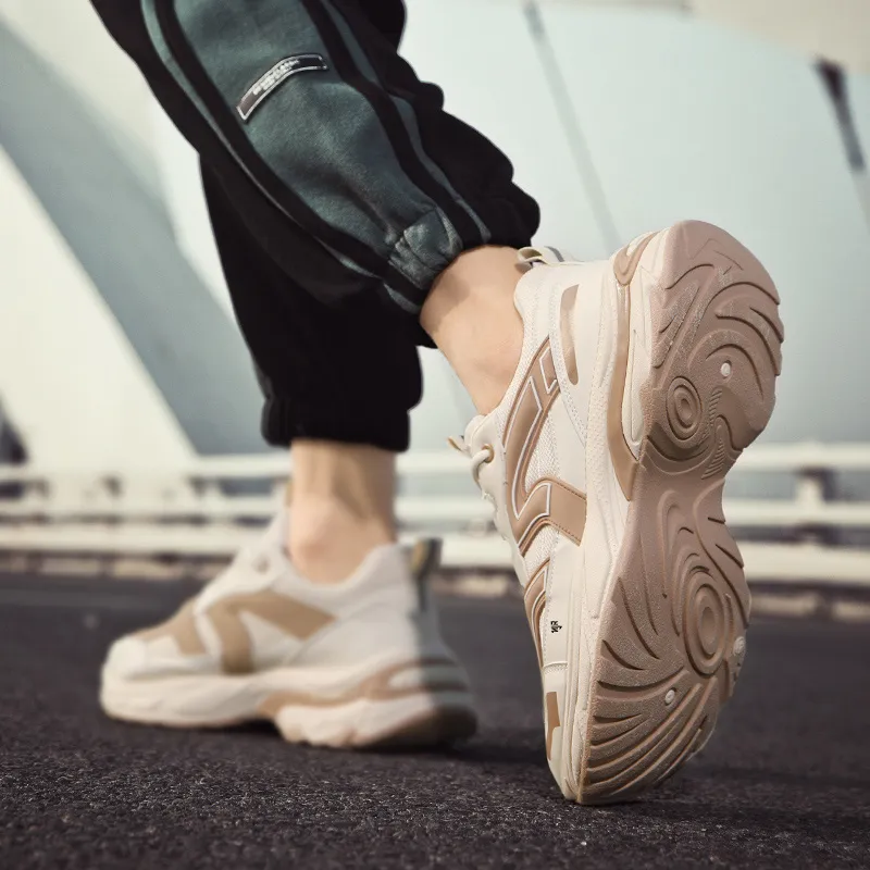 NANJIREN Cushioning Height Increasing Support Abrasion Resistant Slip Resistant Low Top Chunky Sneakers Men's-11