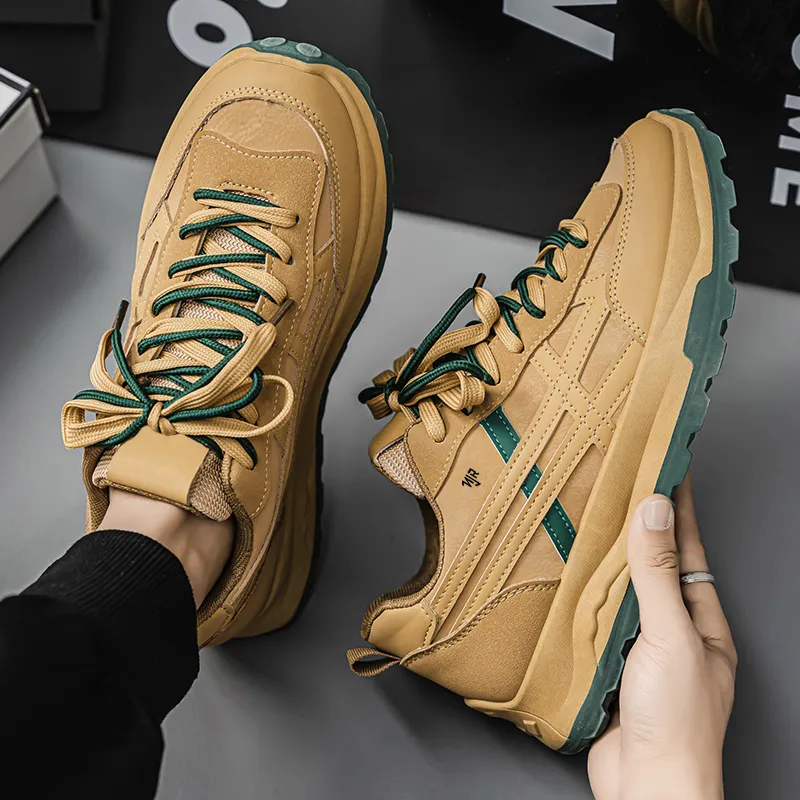 NANJIREN Cushioning, Slip Resistant, Abrasion Resistant, Coverage, Support, Lightweight Low Top Chunky Sneakers Men's-6