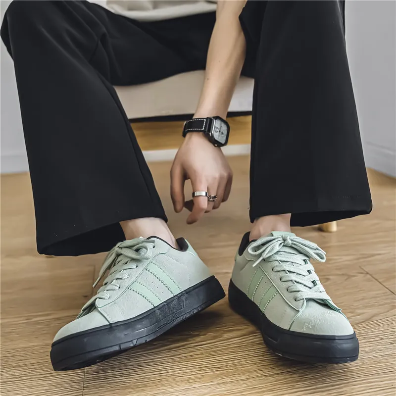 NANJIREN Coverage Slip Resistant, Abrasion Resistant, Lightweight Low Top Skateboard Shoes Men's Mint Green-6