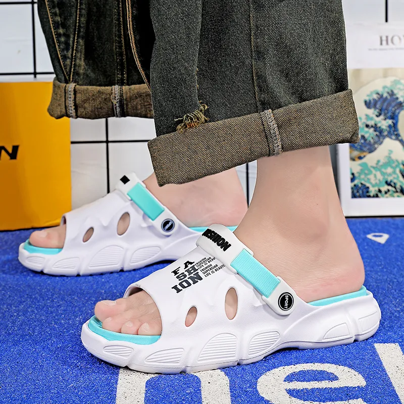 NANJIREN EVA Graffiti Slip Resistant Abrasion Resistant Cushioning Slide Slippers Men's-2