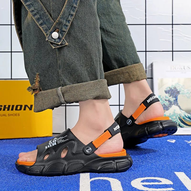 NANJIREN EVA Graffiti Slip Resistant Abrasion Resistant Cushioning Slide Slippers Men's-8